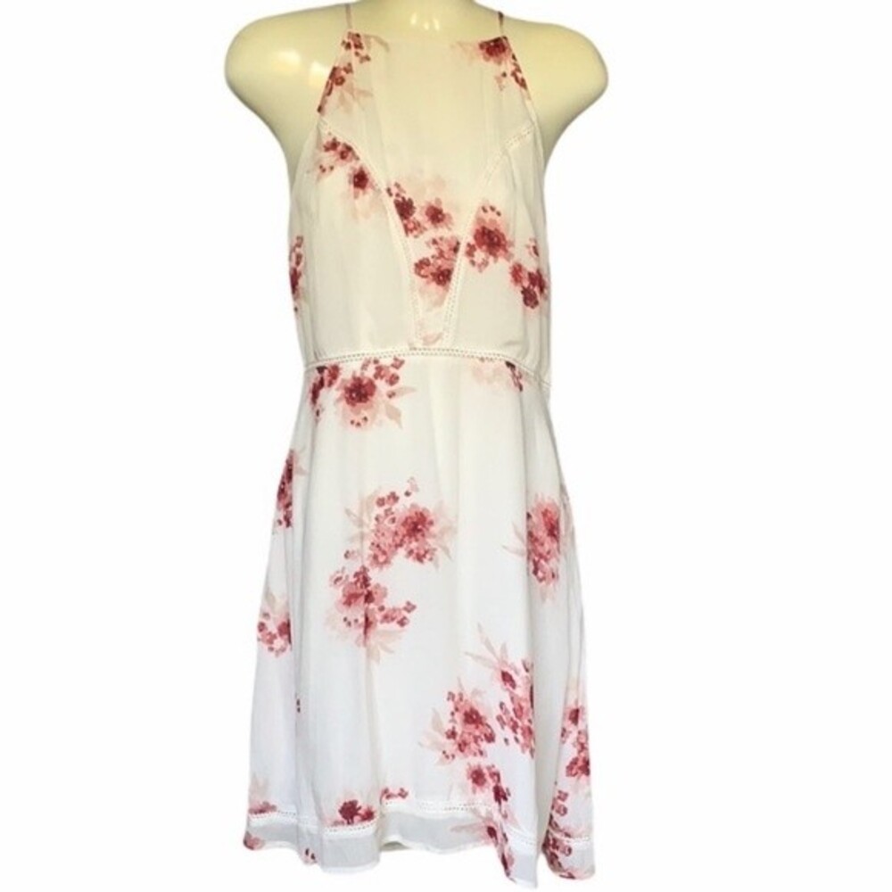 Gentle Fawn Collection Floral Dress Mini White Pink Size 6